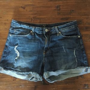 Just black shorts
